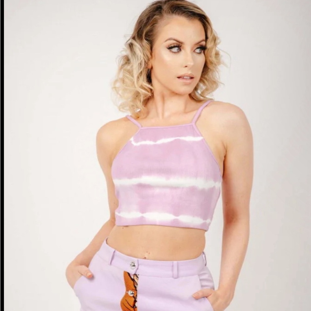 Zara Striped Tank Crop Top